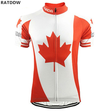 Maillot de Ciclismo de manga corta de Canadá, Ropa para bicicleta 2024 - compra barato