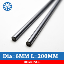 4 pcs 6mm Linear Shaft Chrome 6mm Length 200mm WCS Round Steel Rod Bar Cylinder Linear Rail 3d printer for lm6uu cnc parts 2024 - buy cheap