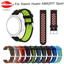 22mm de Color Dual transpirable de reemplazo de pulsera de reloj de correa de muñeca para Xiaomi Huami Amazfit deporte correa de reloj 2024 - compra barato