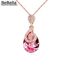 BeBella цветы в бутонах кулон ожерелье с кристаллами от Swarovski оригинальные модные украшения для женщин девушки Рождественский подарок 2024 - купить недорого