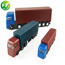 1:100 scale 12cm long architectural model plastic miniature Container truck trailer for model building train layout 2024 - buy cheap