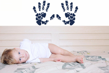 Handprints Pattern Wall Sticker Vinyl Art Removable Room Decoration Baby Nursery Removable Playroom Poster Mural W291 2024 - buy cheap