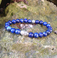 SN0421 Newest Lapis Stone Bracelet Men Buddha Charms Stretch Bracelets Mala Jewelry 2024 - buy cheap