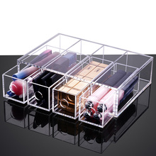 Caja de almacenamiento para maquillaje, organizador acrílico de maquillaje, caja de almacenamiento para gafas, cajones, Pintalabios 2024 - compra barato