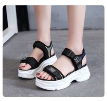 hOT High Heeled Sandals Female Summer 2019 Women Thick Bottom Shoes Wedge with Open Toe Platform Shoes Increased Shoes Size35-41 2024 - buy cheap
