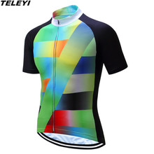 TELEYI Team Sportwear MEN Cycling Jerseys Summer short sleeve Cycling clothing Green bike jersey or Pro Cycling jersey 2024 - buy cheap