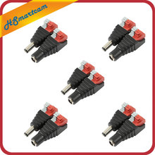 10pcs Male+Female DC Power Jack Connector Adapter Plug 2.1 x 5.5mm for CCTV 2024 - buy cheap