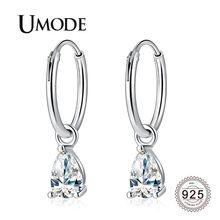 UMODE Waterdrop 925 Sterling Silver Hoop Earrings for Women Diamond Small Hoops Circle Huggie Earrings Luxury Jewelry LE0646 2024 - buy cheap