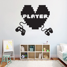 Gamer Decalques de Parede Bonito Adesivos de Parede Arte Vinil Decorações Casa Controlador de Jogos de Vídeo Padrão Decorativo Quarto Dos Miúdos Removível B254 2024 - compre barato