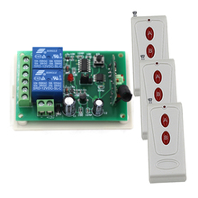 Código fijo 12 V 2CH transmisor receptor RF puerta de garaje interruptor de Control remoto inalámbrico 315 MHZ SKU: 5092