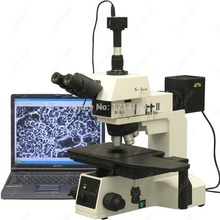 Darkfield-microscopio metalúrgico 50X-1200X, suministros de AmScope, polarizador, Darkfield, con cámara de 3MP 2024 - compra barato