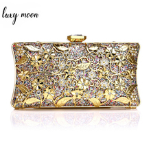 Bolso de mano con diamantes de imitación de cristal para mujer, bolsa de mano de noche para novia, de lujo, famosa marca, ZD1194 2024 - compra barato