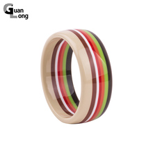 GuanLong-pulsera de resina acrílica redonda Multicolor para mujer, brazalete hecho a mano para niña, regalos de joyería para fiesta 2024 - compra barato