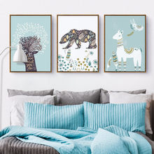 Modern Canvas Cartoon Creative Animal Nordic Wall Art Modern Home Decor Module Living Room Kid Bedroom Nordic Home Decor Picture 2024 - buy cheap