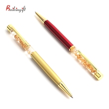Genkky-Bolígrafo de cristal dorado y platino para la oficina, bolígrafos creativos de papelería para regalo, papelería promocional 2024 - compra barato