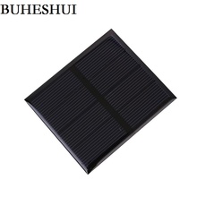 Buheshui mini painel solar policristalino, 2v 0.6w de células solares diy módulo sistema armazenado educação epóxi 82*70*3mm 500 peças 2024 - compre barato