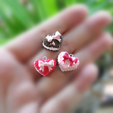 resin charms necklace heart cake pendant  fit Necklace Jewelry Findings 2024 - buy cheap