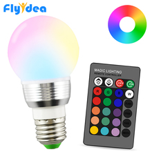 LED RGB Bulb holiday Lighting Dimmable Stage Light 7W 24key IR Remote Control E27 16 Color Magic LED Night Light Lamp 110V 220V 2024 - buy cheap