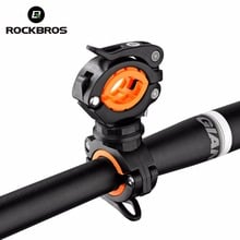 ROCKBROS Cycling Bike Rotating Light Double Holder LED Front Flashlight Lamp Pump Handlebar Holder Bicycle Accessories, 4 Colors 2024 - buy cheap