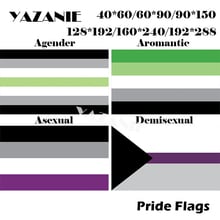 Yazanie-bandeiras do orgulho lgbtq +, 128x192cm/160x240cm, agender, aromântico, assexual, demisexal, neutrês, faixas do orgulho lgbtq +, arco-íris 2024 - compre barato
