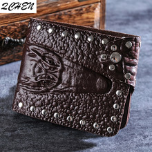 Men's wallets women's Vintage Leather Brand Luxury Short Slim Male Purses Wallet Clip Credit Card Price Crocodile buckle 320 2024 - buy cheap