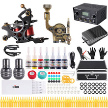 Charme princesse Complete Tattoo Gun Pro Rotary Tattoo Machine and Coils Machine Kits Power Supply Color Inks with Case MK682A 2024 - buy cheap