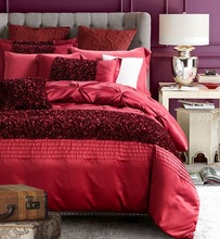 Red Luxury bedding set designer bedspreads cotton silk sheets quilt duvet cover bed in a bag linen full queen king double size 2024 - buy cheap
