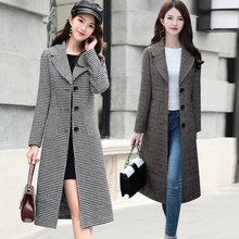 2019 autumn and winter new ladies fashion slim long thick woolen coat 2024 - buy cheap