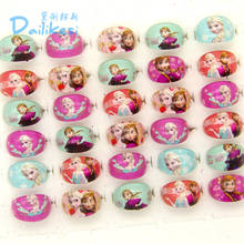 New Arrival 50pcs Lovely Mix Acrylic Cartoon Girls Kids Princess Children Rings Wholesale Jewelry Lots Christmas present 2024 - buy cheap