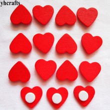 1000PCS/LOT.Red heart wood stickers Wedding ornament Valentine's Day Christmas day crafts Kindergarten toys creative DIY toys 2024 - buy cheap