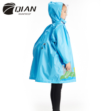 QIAN RAINPROOF Impermeable Eco-friendly Children Raincoat Healthy Kids Rainwear Light Weight Rain Gear Poncho Sleeves Rain Coat 2024 - buy cheap