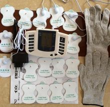 JR309 Health Care Electrical Muscle Stimulator Massage Tens Acupuncture Therapy Machine Slimming Body Massager 16pcs pads+gloves 2024 - buy cheap