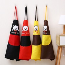 1Pcs Bear Waterproof Polyester Apron Woman Adult Bibs Home Cooking Baking Coffee Shop Cleaning Aprons Kitchen Accessory 46212 2024 - buy cheap