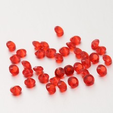 3mm 10000pcs Red Rustic Wedding Table Decoration Diamond Crystal Confetti 2024 - buy cheap