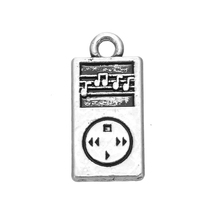 RAINXTAR Fashion Alloy Double Side MP3 Music Player Shape Pendant Charms 9*18mm 50pcs AAC895 2024 - buy cheap