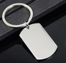 GNAYY JEWELRY wholesale 5pcs   Stainless Steel Solid Dog Tag Army card Keyring Key Chain Keychain 2024 - buy cheap