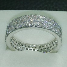 Chucong anel de casamento com pedra branca preenchida a ouro 10k 5a pedra de zircônia tamanho 5-11 frete grátis presente 2024 - compre barato