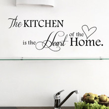 Настенные Стикеры с цитатами «Кухня-сердце», настенные наклейки для кухни, комнаты, магазина, Декор, Съемные Виниловые украшения для дома 2024 - купить недорого