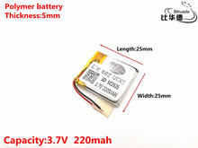 3.7V 220mAH 502525 Polymer lithium ion / Li-ion Rechargeable battery for DVR,GPS,mp3,mp4 2024 - buy cheap