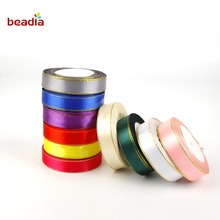 25 yards/roll Gold Edge Multicolor Ribbon Satin Ribbons High Quality Gift Packing Ribbons 20mm Width 2024 - buy cheap