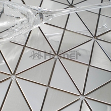 triangle stainless steel metal mosaic tile sheets wall metal tiles HME8036 mosaic tiles free shipping 2024 - buy cheap