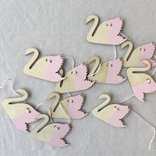 10pcs Wood Swan Wall Decoration DIY Party Banner Wall Hanging Ornament INS Nordic Photography Props Children Room Decor Supplies 2024 - buy cheap