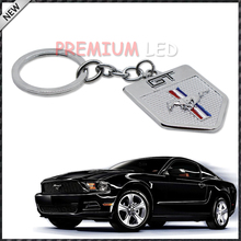 (1) Chrome Finish Pony Horse Key Chain Fob Ring Keychain For Mustang GT 500 Cobra 2024 - buy cheap