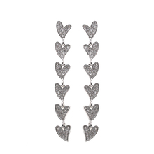 Nueva joyería de moda caliente geometría asimetría pendientes de las mujeres borla largo corazón Metal pendiente de regalos 2024 - compra barato