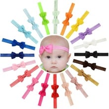 20pcs /lot Candy Color Kids Bow Headband Ribbon Bows with Thin Hairband Newborn Photography Props Girls Bow Tiara Headwrap  644 2024 - buy cheap