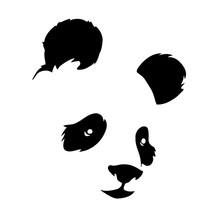 12.2cm*14.3cm Panda Bear Animal Car Styling Motorcycle Decor Car Sticker Black/Silver S3-6448 2024 - buy cheap
