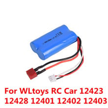 WLtoys 12423 12428 batería de Lipo de 18650 de 7,4 V 2S 1500mAh 15C Lipo batería para WLtoys RC coche 12401, 12402, 12403 2024 - compra barato