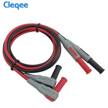 Cleqee-Cable de prueba de multímetro P1033, moldeado por inyección, 4mm, conector Banana, línea de prueba recta a curva, envío gratis 2024 - compra barato