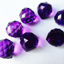 Pingentes pendurados para lustre (anéis gratuitos)-10 20mm esferas de vidro rosas escuro 2024 - compre barato