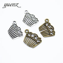 YuenZ 25 pcs Antique Silver color comb Charm Bracelet Necklace Jewelry Making Handmade DIY 19*13mm J366 2024 - buy cheap